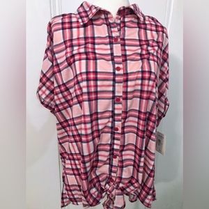 One step Up Tie Front Shirt